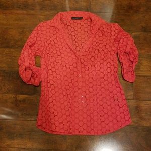 THE LIMITED Button up coral shirt